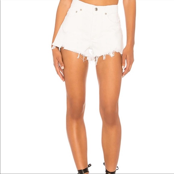 AGOLDE shorts-Parker Cut Off Short in Detour-size 23, white shorts - Picture 2 of 11